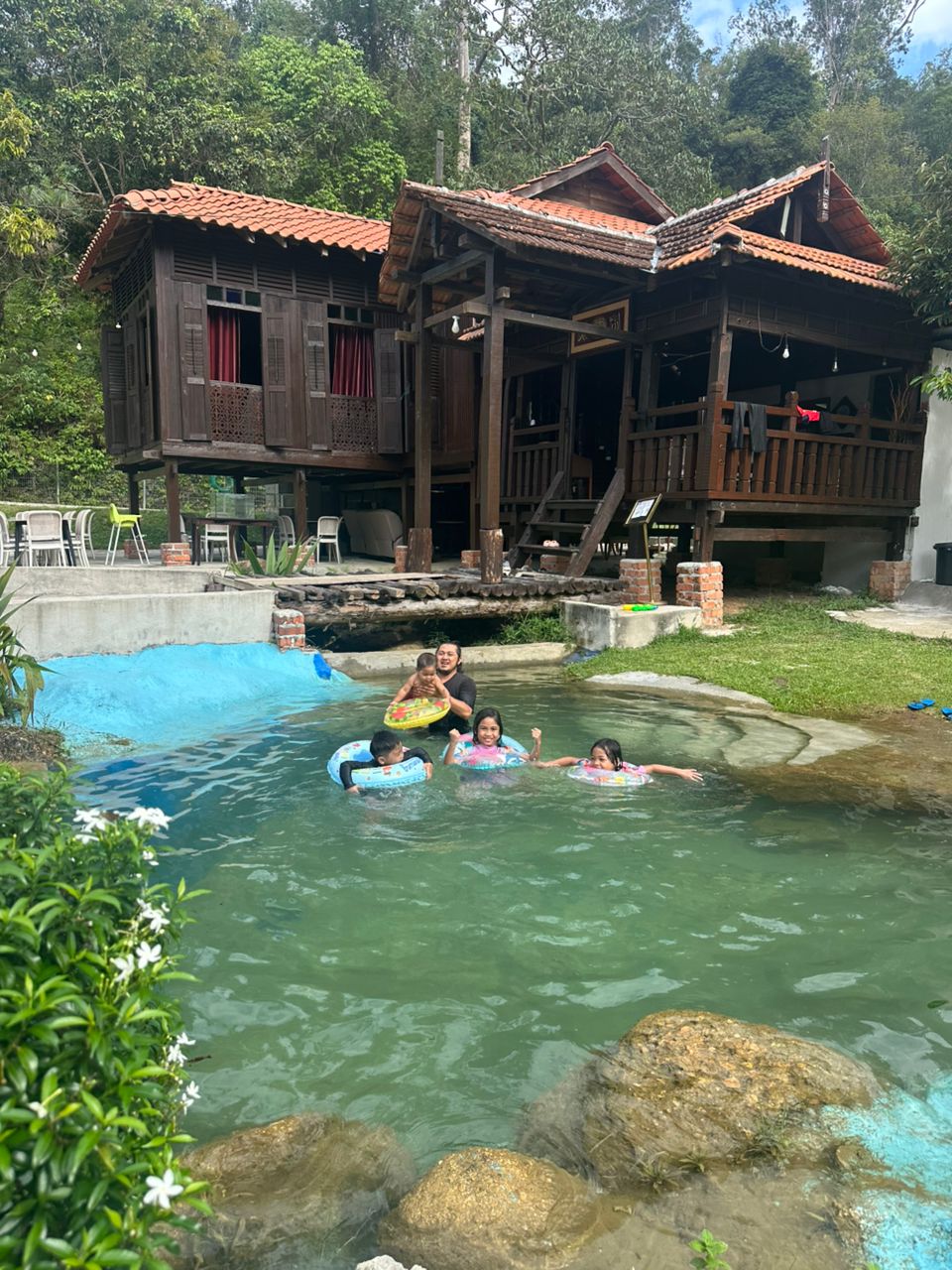 Kids in Spring Pool